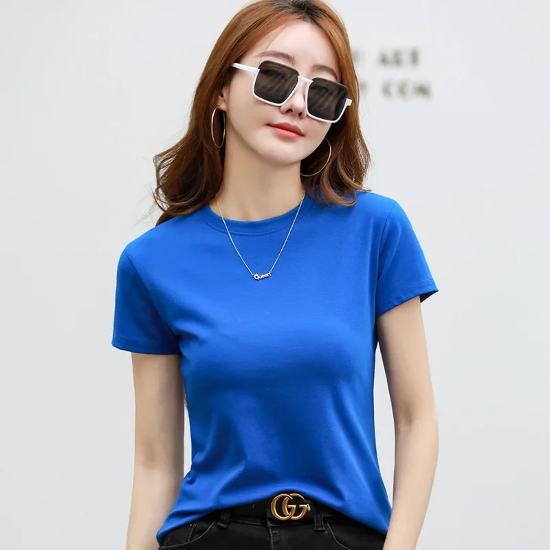 MRMT 2026 Brand New Women's T-shirt Short-sleeved Solid Color Trimming O-neck Women T shirt for Female Woman Tops Tees Tshirt