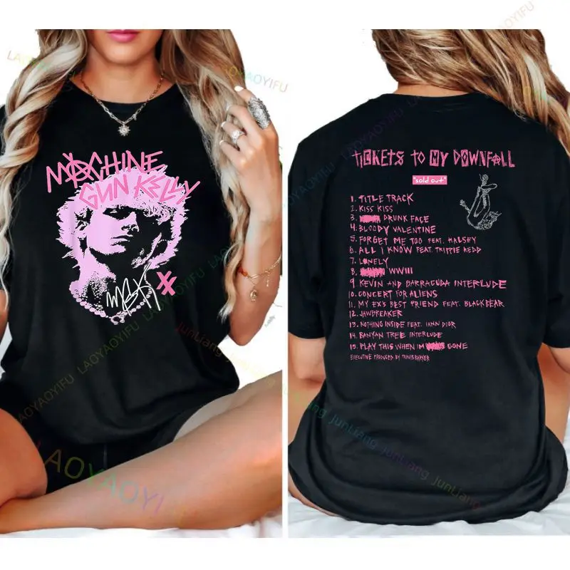 Mgk Machine Gun Kelly T-shirt Fashion High Quality Short Sleeve T-shirt 100% Cotton Loose Casual Top Shirt Soft Ropa Hombre Top